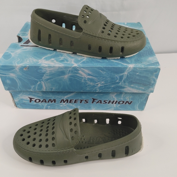 Floafers Prodigy Driver Kids Loafers Size C13 Green Olive Gum - Picture 2 of 10